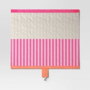 SUN SQUAD • 5X6 BRIGHT PINK STRIPED BEACH MAT
